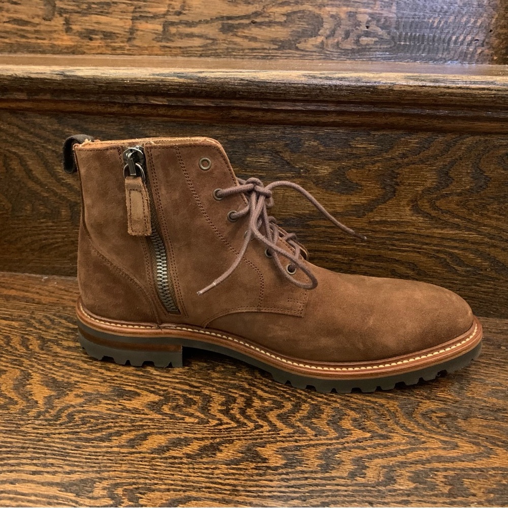 Aquatalia Men’s Leaston Suede Boot (Chestnut) Size 8.5 - Picture 7 of 13